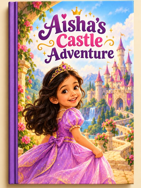 Aisha's Castle Adventure personalized storybook cover