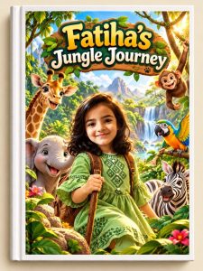 Fatiha's Jungle Journey personalized storybook cover